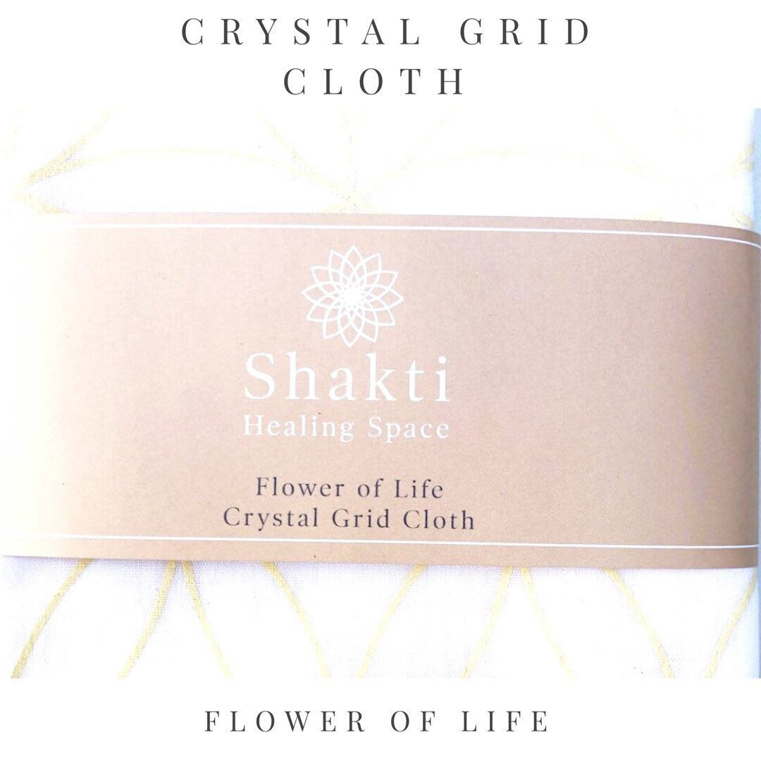 Crystal grid cloth with flower of life design