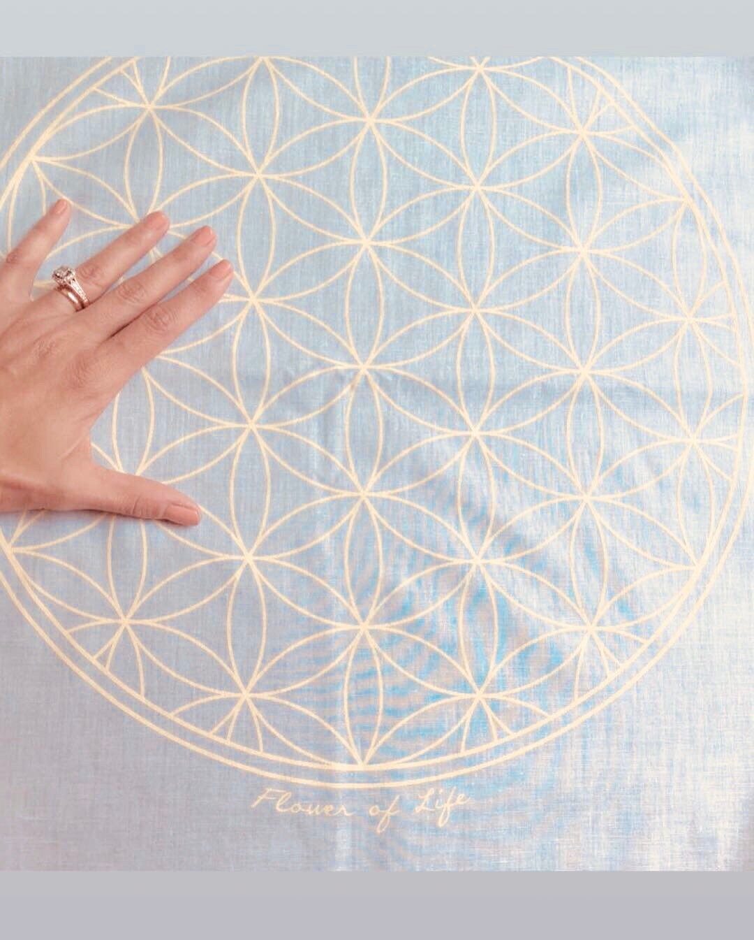 Flower of life altar cloth entire design.