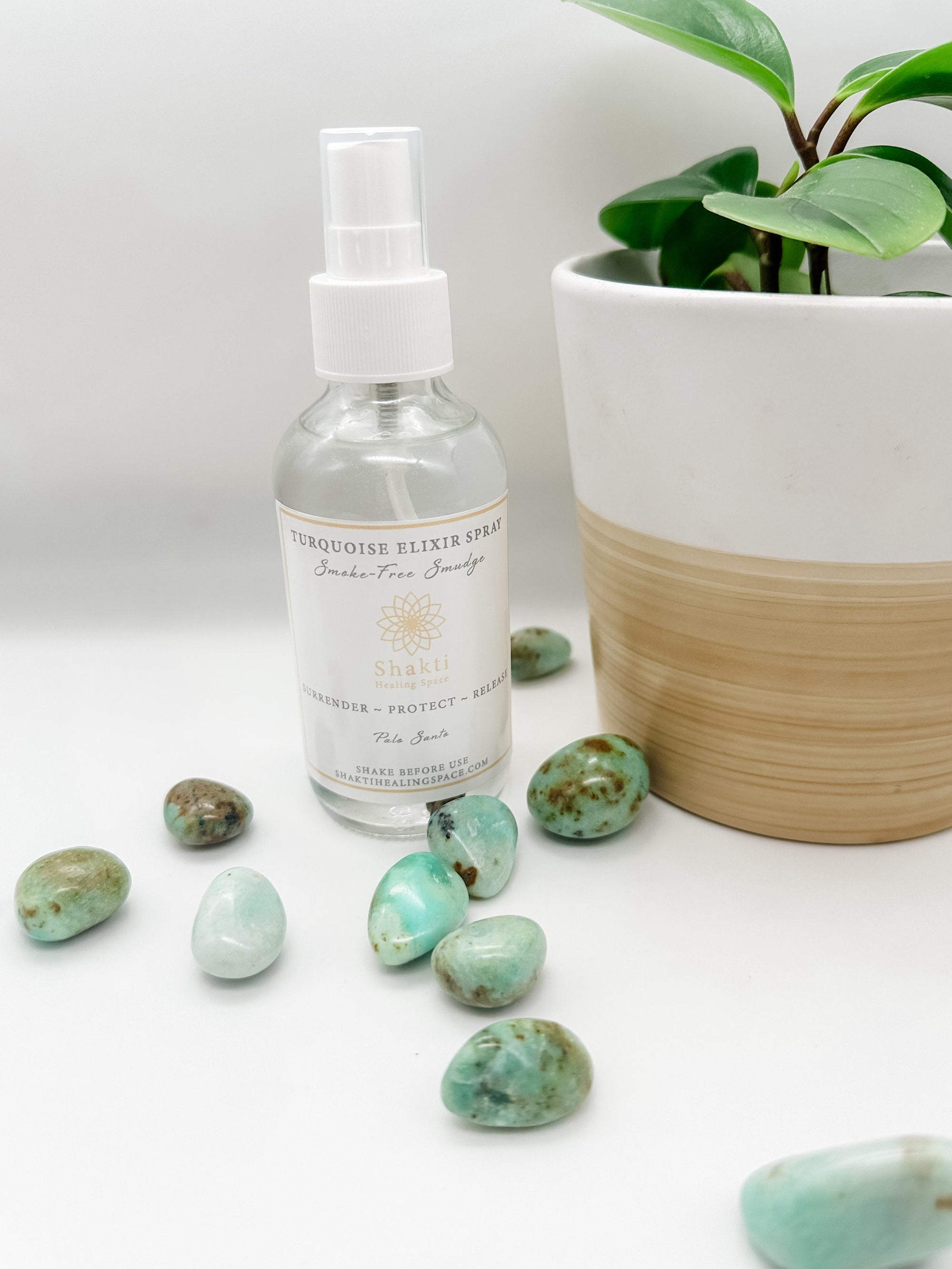Smoke free smudge with turquoise stones