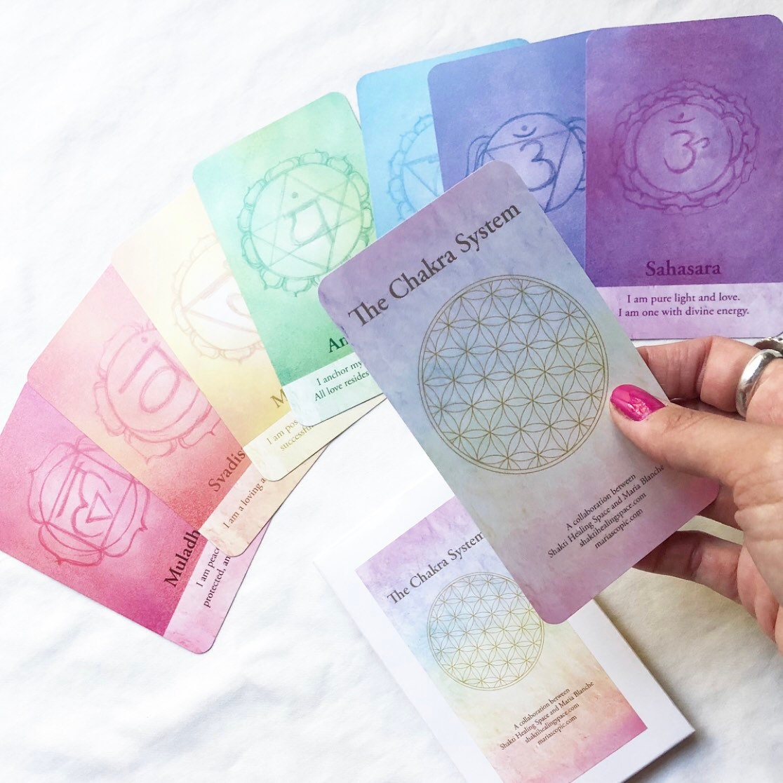 The chakra system reference cards deck