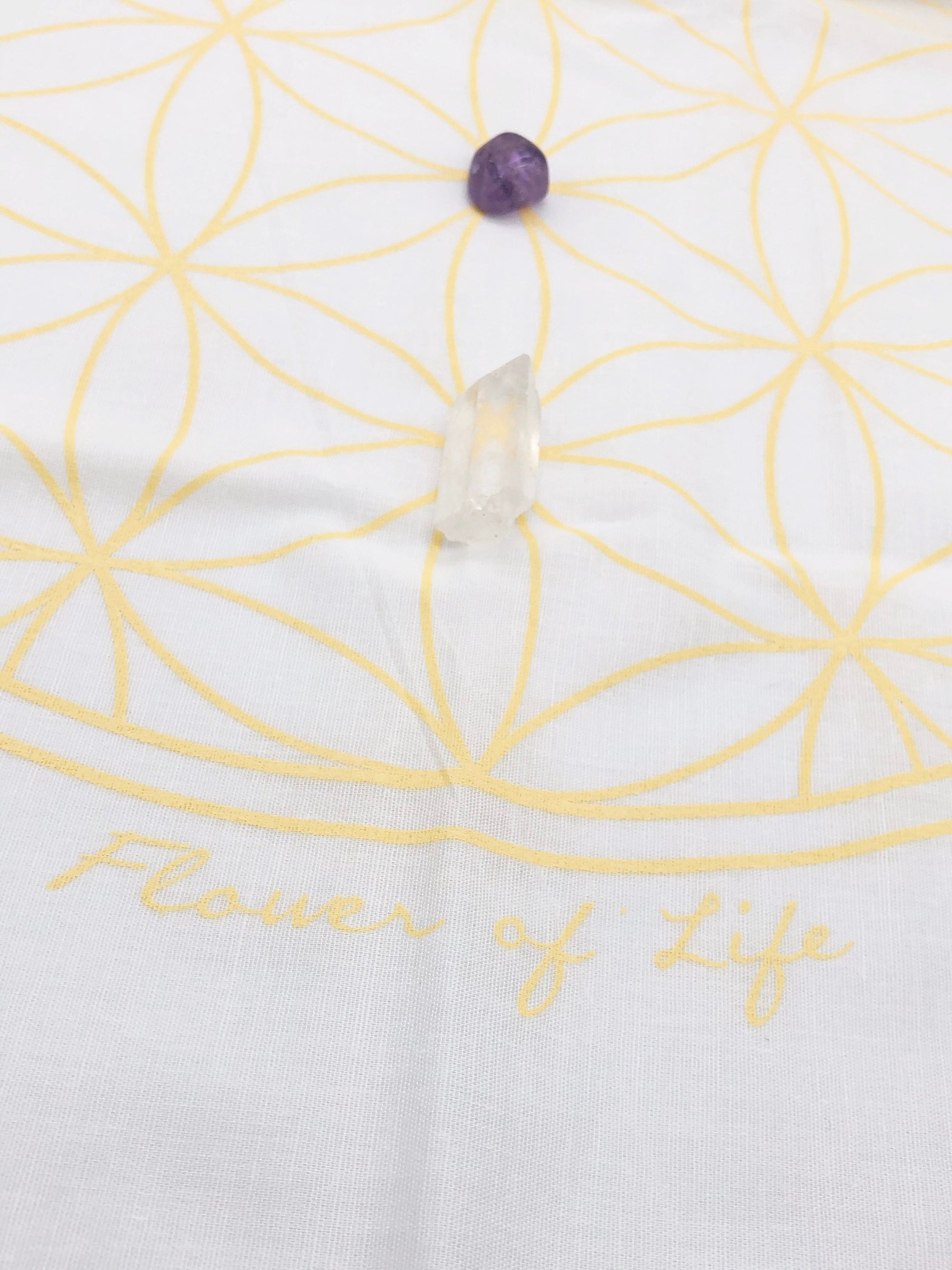Crystal Grid/ Altar Cloth + Flower of life Journal