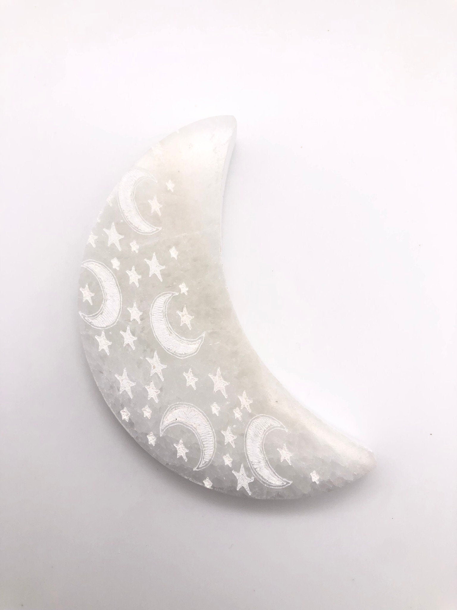 Crescent Moon Selenite Plate