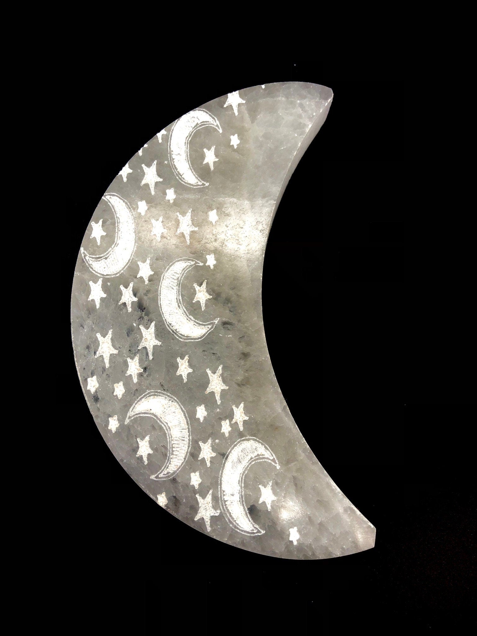 Crescent Moon Selenite Plate