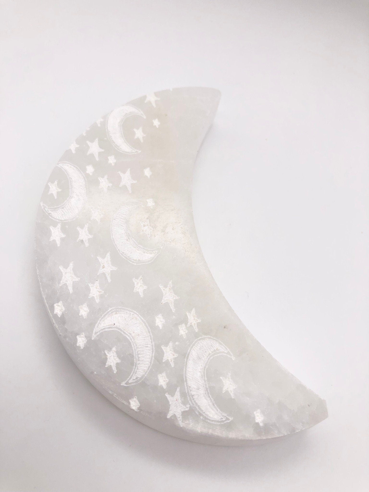 Crescent Moon Selenite Plate