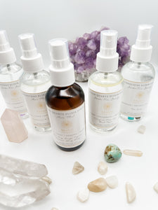 Aromatherapy aura mist sprays with crystals for Reiki