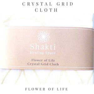 Crystal grid cloth with flower of life design