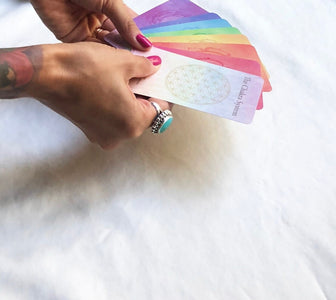 Chakra oracle deck for meditation.