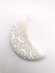 Crescent Moon Selenite Plate