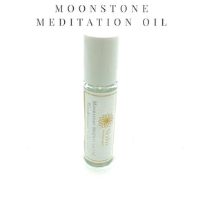 Moonstone meditation essential oil roller.